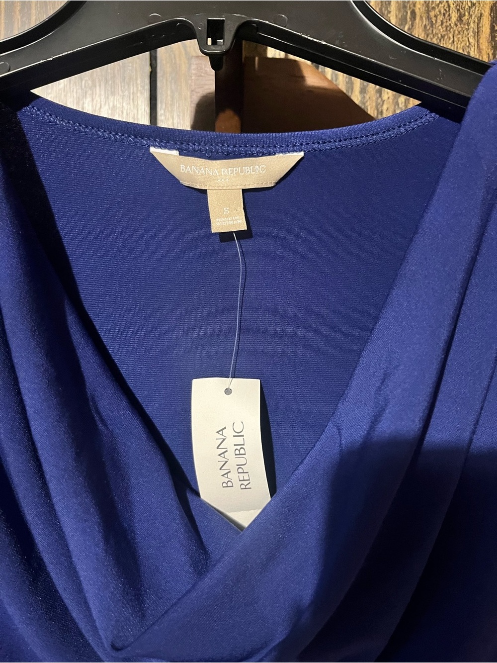 Banana Republic Draped Cowl Neck Sleeveless Top - Blue - Picture 4 of 5